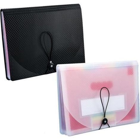 2 Pièces Trieur Document A4, 13 Compartiments Extensible Pochettes pour Documents, Rangement Papier Administratif Accordéon (1/4)