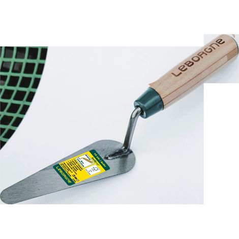 LEBORGNE Truelle langue de chat Batipro 16 cm manche bois - lame souple en acier trempé (1/5)