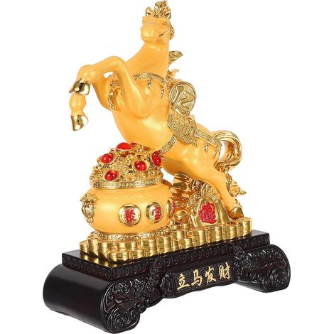 de cheval chinois Feng Shui en résine ornement pour l année