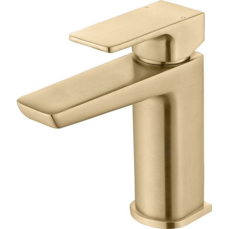 Signature Glide Mono Basin Mixer Tap Single Handle with Waste - Brushed Brass (1/2)