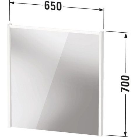 Duravit D-Code Miroirs, champ lumineux LED en haut, 650x700mm, (1/2)