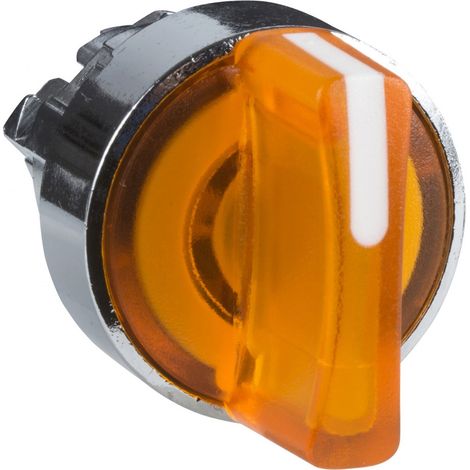 Harmony tête de bouton tournant lumineux - 2 positions Ø22 - orange  - ZB4BK1253