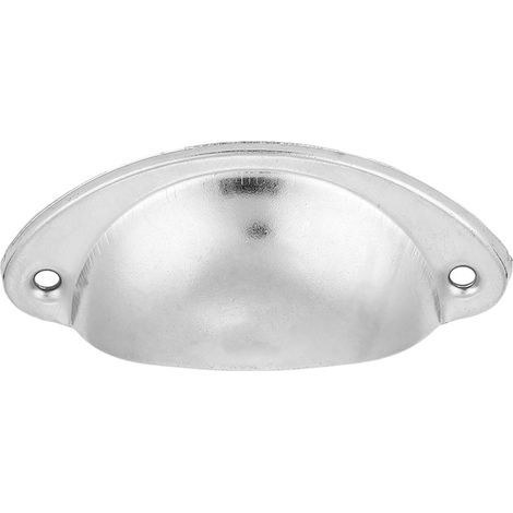Metall-Schubladen-Schrank-Möbelknopf, antiker Muschelgriff, Handbeschlag (Silber) (1/5)
