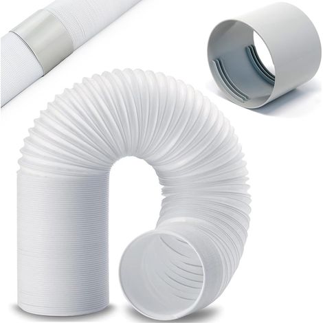 Tuyau d'échappement pour climatiseur 2 m avec adaptateur Ø 150 mm, tuyau de climatisation, air d'échappement pour climatiseurs, sèche-linge, accessoires pour sèche-linge à hotte aspirante (1/5)