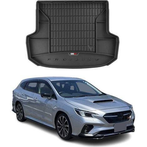 Tapis de Coffre 3D TPE Premium Compatible avec Subaru Levorg 2014-2021 Bac de Protection de Coffre Intérieur antidérapant Revêtement de Coffre Bords Hauts pour Voiture Noir (1/5)