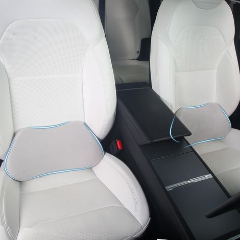 Car Lumbar Cushion, Soft Ergonomic Memory Foam Back Support Cushion, Lumbar Support for Office Chair, Grey, 2 Pieces (1/5)