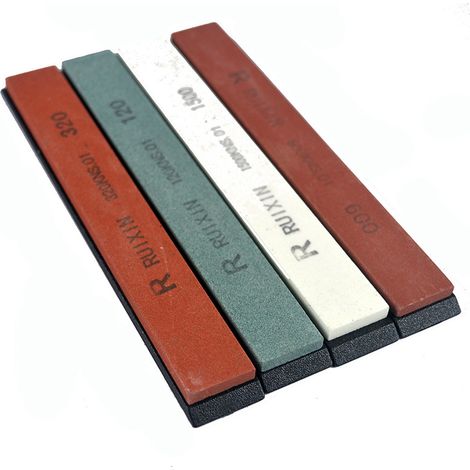 Affûteur de couteaux professionnel 4 pierres, système d'affûtage à angle fixe rotatif, kit d'outils de cuisine pour aiguiser lames, ensemble complet de meulage (1/4)