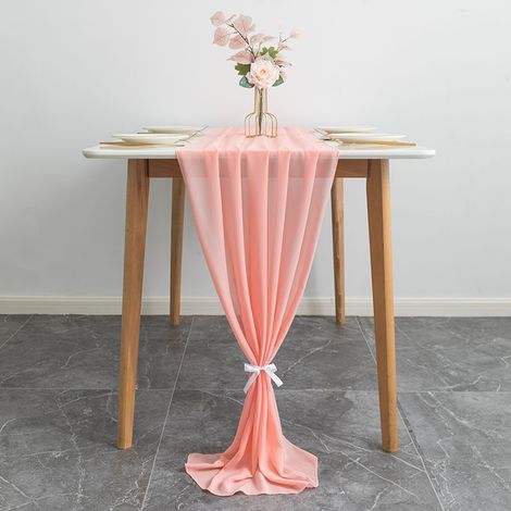 Tischläufer aus seidigem Chiffon für festliche Anlässe wie Hochzeiten, Partytische und vieles mehr.