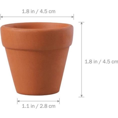 OUNONA 10 Pcs 4.5x4 cm Petit Mini En Terre Cuite Argile Céramique Poterie Planteur Cactus Fleur Pots Succulentes Pépinières Grandes (1/4)
