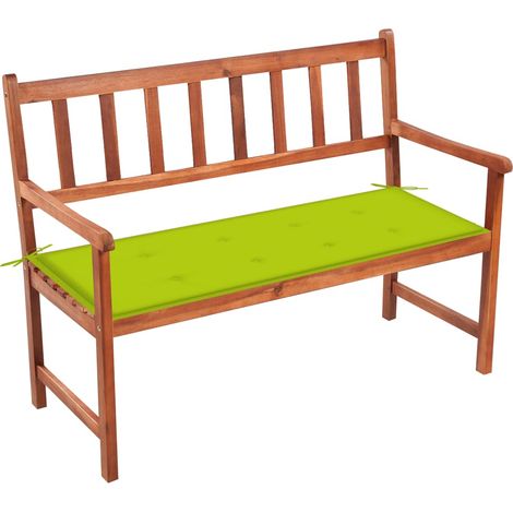 Banc de jardin avec coussin,Moderne Banc terrasse d'extérieur 120 cm Bois d'acacia massif -FV14507 (1/5)