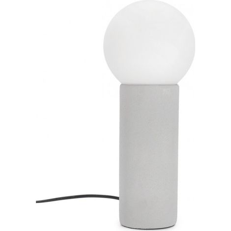 Lampada da Tavolo Ceramica Grigio Moderna da Interno - JOVAN (1/4)