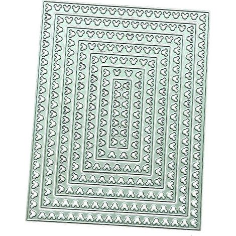 Rechteckige Stanzschablone für Metall, DIY-Scrapbooking-Album-Papiervorlage