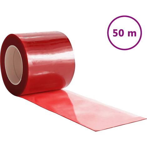 Maison Exclusive - Türvorhang Rot 200x1,6 mm 50 m PVC