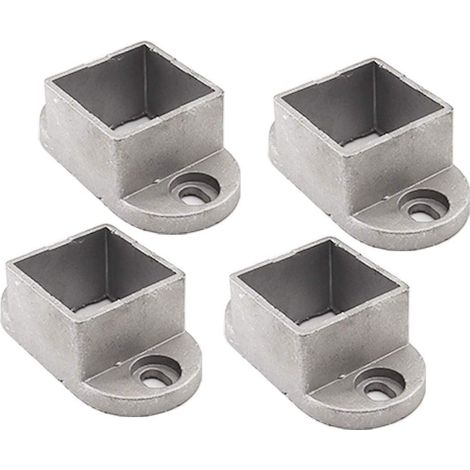 Lot de 4 Supports de Poteau en Bois Robuste, Bride de Jupe de Couverture de Base, Ancre de Garniture de Support de Couverture pour Garde-Corps de Main Courante de Porche de Pont, avec Vis (1/5)