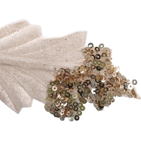 Set mit 4 künstlichen goldenen Weihnachtsbaumblüten – champagnerfarben, 25 cm hoch, 20 cm Durchmesser (1/5)