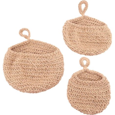Paniers à fruits suspendus pour la cuisine, paniers muraux suspendus pour fruits et légumes, paniers de cuisine décoratifs suspendus tissés à la main (1/5)