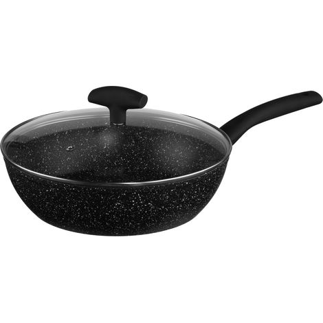 Sauteuse antiadhésive effet pierre aluminium tous feux induction CARACTERE