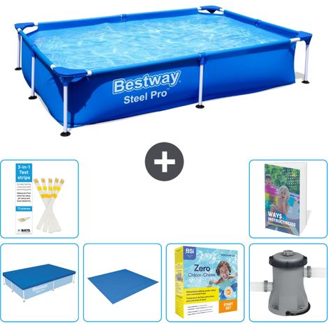 Bestway Steel Pro Rechteckig - 221x150x43 cm - 7-teilig S24