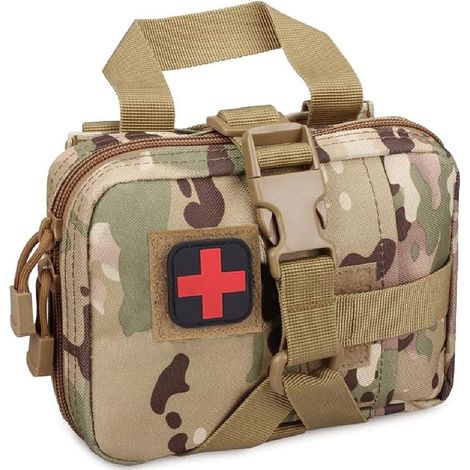 Trousse De Secours Militaire étanche, Camping, Sports de Plein Air(Camouflage, Vide) (1/5)