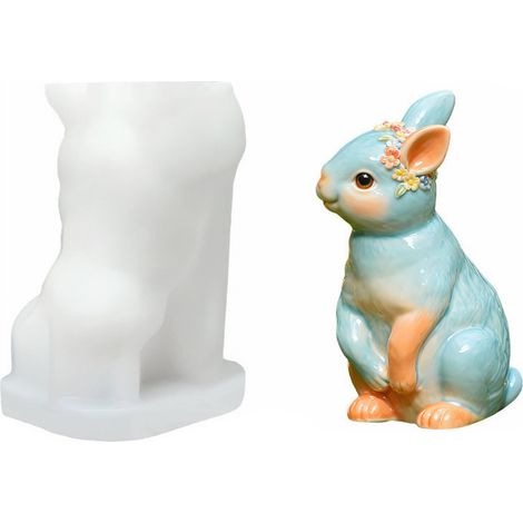 Moule En Silicone - Figurine De Pâques - Pour Résine Époxy Plâtre Et Cire - Haute Transparence - Réutilisable - 1 Pièce (1/3)