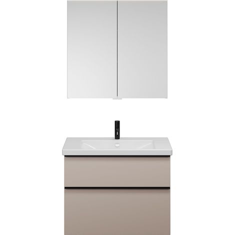 Set burgbad Eqio, composé d'une armoire de toilette, d'un lavabo (1/2)