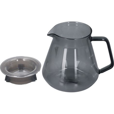 Verseuse à café plate électroplaquée grise 500ml en verre borosilicate, cafetière à filtre manuel, verseuse pour machine à café (1/5)