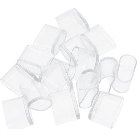 16 butées murales pour canapé - 15x30 mm - PVC - transparent (1/5)