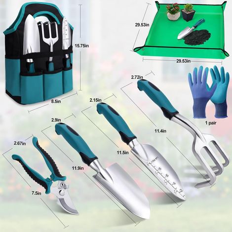 Kit à Outils de Jardinage, 7 Pièces Outil Jardinage, Ensemble Cadeau de Jardin Résistant à la Rouille avec Un Fourre-Tout de Rangement Durable | Leroy Merlin Kit à Outils de Jardinage, 7 Pièces Outil Jardinage, Ensemble Cadeau de Jardin Résistant à la Rouille avec Un Fourre-Tout de Rangement Durable | Leroy Merlin