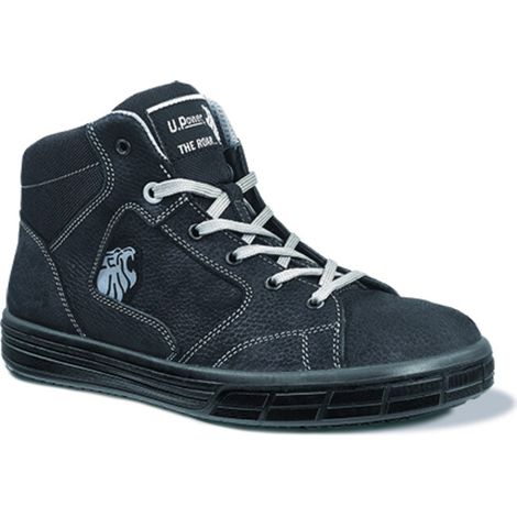 UPower Schnürstiefel EN ISO 20345 S3 SRC Lion Gr. 43 Nubukleder schwarz Aluminiumkappe