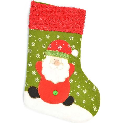 Medium Traditional Christmas Santa Stocking Xmas Stocking Sock Christmas Decorations (1/2)