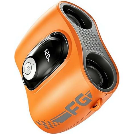 Ventilateur randonnée mains libres – Double flux – 120 vitesses – Storm – 300-500mAh – USB – Clip/cou – 4 couleurs – Fraîcheur nomade – Orange (1/4)