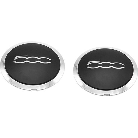 2 tapas centrales de rueda de 133 mm para 500 68078419AC 68078421AC Cubierta antipolvo 51884863 Plateada (1/2)