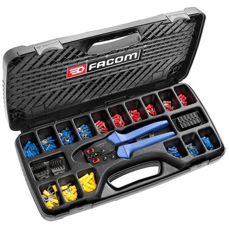 Facom – Jeu de pinces à sertir – Pinces à sertir, diœillets, cosses à fourche – Pour travaux électriques et mécaniques