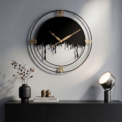 Reloj de pared 66 cm Amadeo Negro y Dorado (1/5)