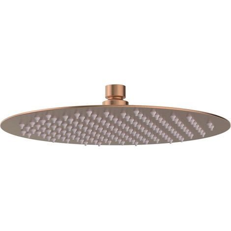 Signature Reflex Round Ultraslim Shower Head 250mm Diameter - Brushed Bronze (1/2)