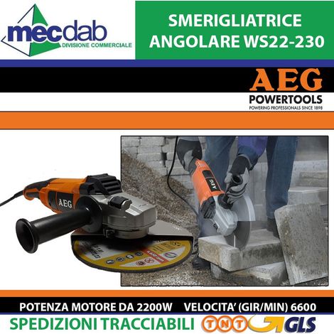 smerigliatrice angolare 'ws 22-230' aeg 2200 watt (1/5)