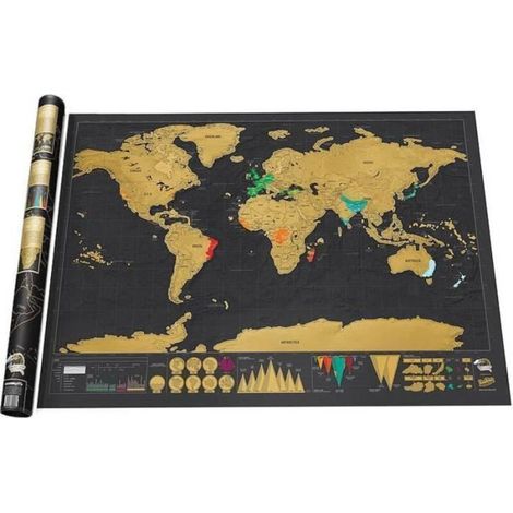 Carte à gratter scratch map édition deluxe (1/2)