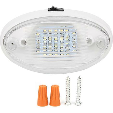 Plafonnier LED 12 V 400 lm, lampe intérieure haute luminosité pour voiture, camping-car, yacht, bateau ou remorque (1/4)