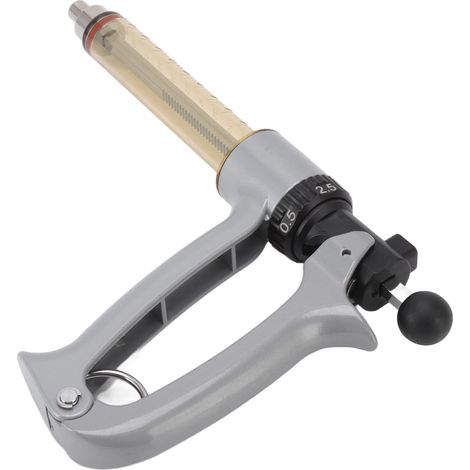 Seringue métallique semi-automatique professionnelle à injecteur continu semi-automatique pour poulets, canards, oies et porcs, 25 ml (1/5)
