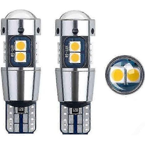 2/1 Ampoule LED W5W T10 Canbus sans erreur 3030 10SMD 5W5 pour clignotant latéral, blanc ultra brillant (1/5)