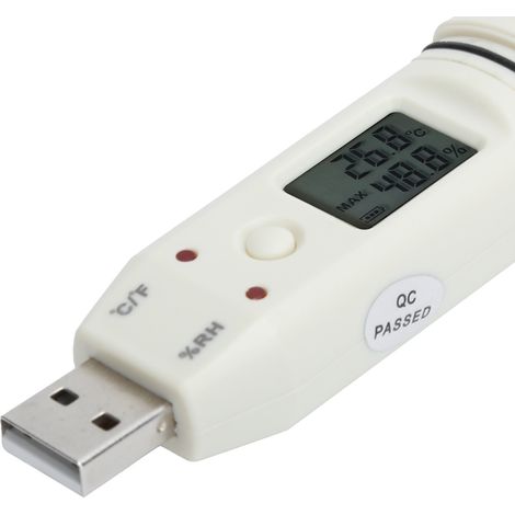 Enregistreur numérique de température et d'humidité pour intérieur, thermomètre et hygromètre avec alarme (1/5)