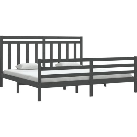 Giroletto Grigio in Legno Massello 200x200 cm vidaXL