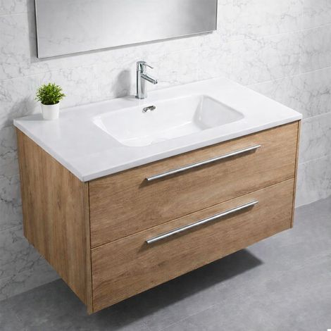 Lavabo incasso Bulnes100 in ceramica bianco lucido 101x46.5 cm. (1/5)