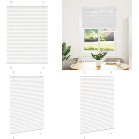 vidaXL Plissee Weiß 100x100 cm Stoffbreite 99,4 cm Polyester (1/5)