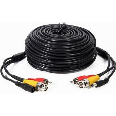 Camera Extension Cable Bnc Audio Video Surveillance 10mt Cv-tel002 (1/2)
