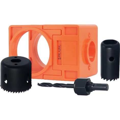 Lot de 4 coupe-trous universels en acier au carbone pour porte - Utilisation professionnelle - Différents types de portes (1/5)