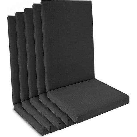 5er Set Hochlehner Auflage wasserdicht 100x50x5,5cm Anthrazit (1/5)