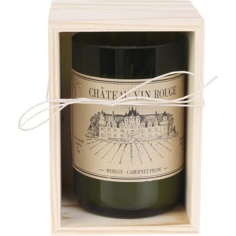 Bougie parfumée - Home Deco Factory - BO5392 - Senteur bois de santal - Coffret en bois - Pot en verre (1/5)
