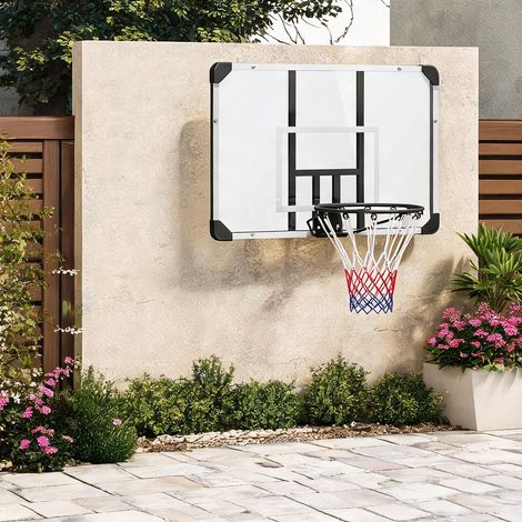 Panneau de basket mural 113 x 61 x 73 cm avec panier et filet (1/5)
