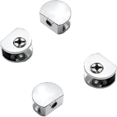 support d'étagère 4 pièces support pince bois verre étagère armoire placard métal clou 8mm d'épaisseur demi-cercle (1/5)